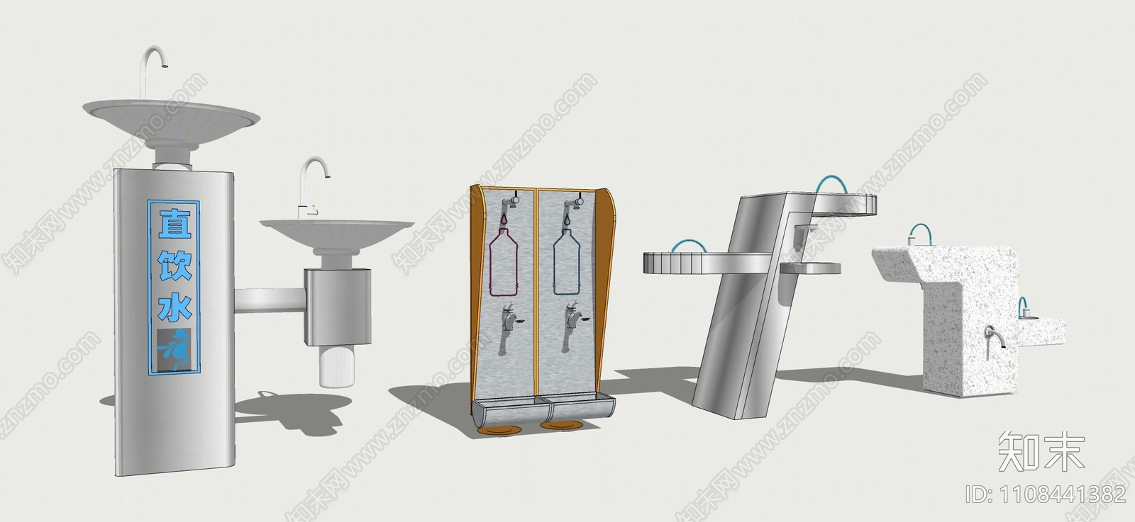 现代户外直饮水水池SU模型下载【ID:1108441382】