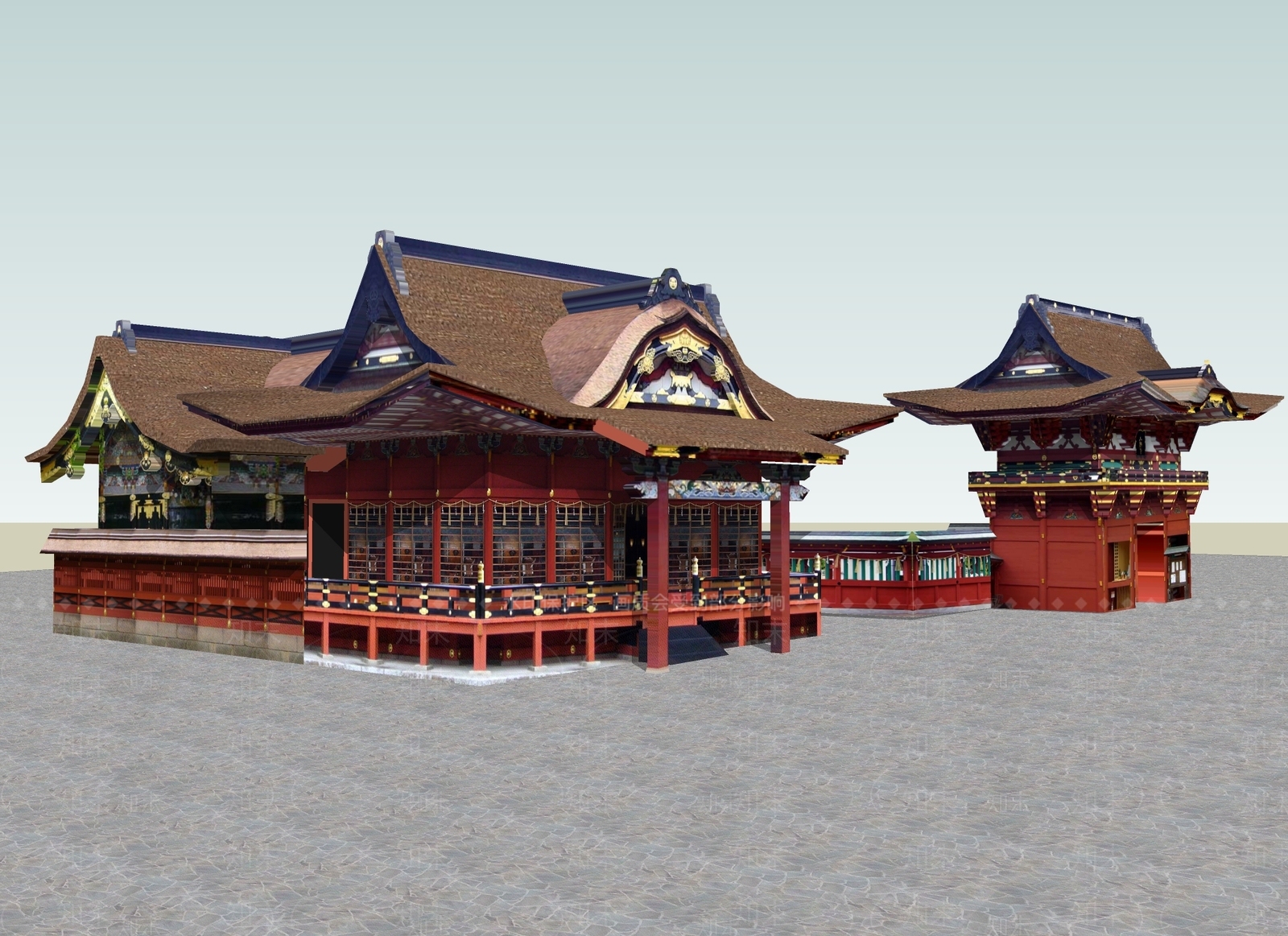 东南亚寺庙建筑SU模型下载【ID:1108443838】