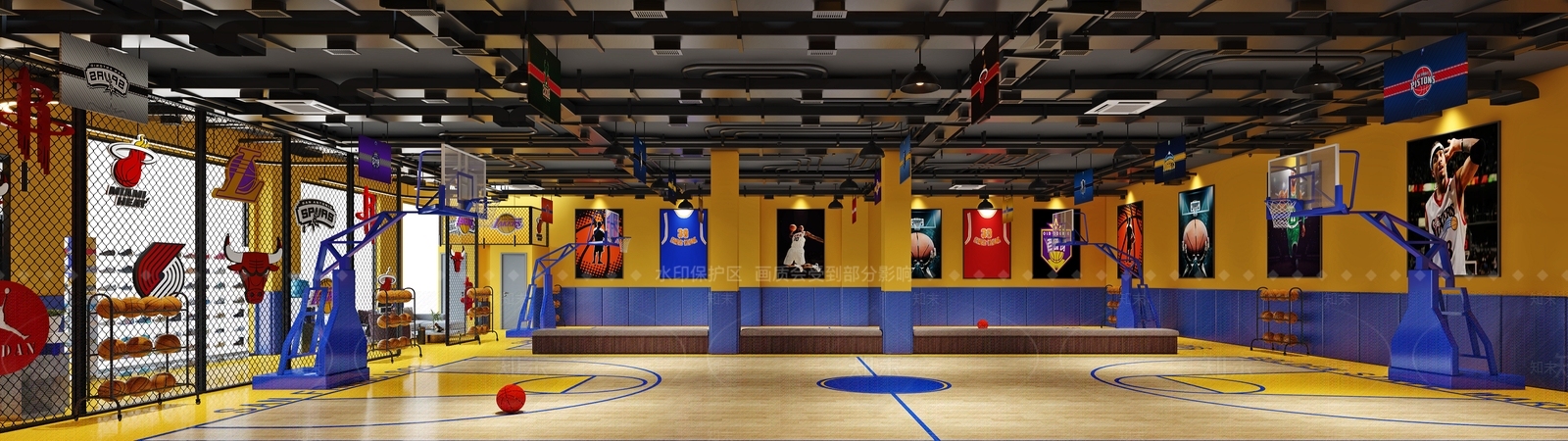 现代篮球体育场3D模型下载【ID:1108445042】