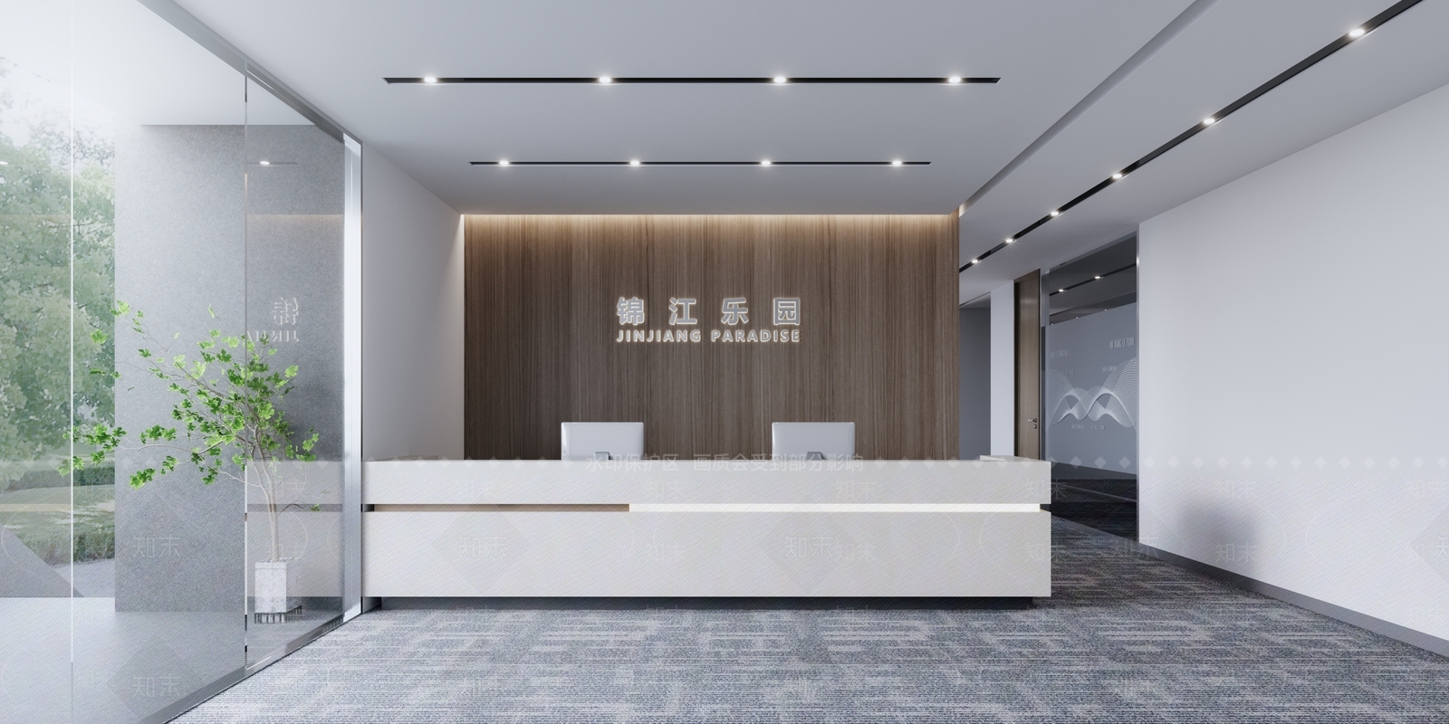 现代公司前台3D模型下载【ID:1108447259】