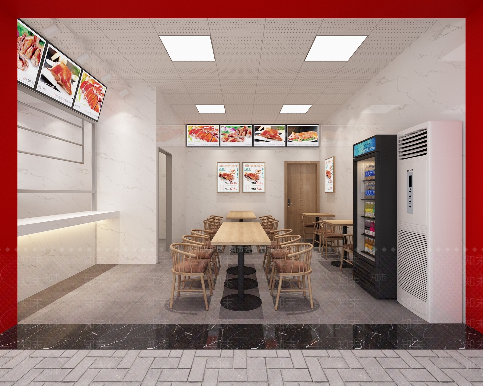 现代烤鸭店3D模型下载【ID:1108448020】