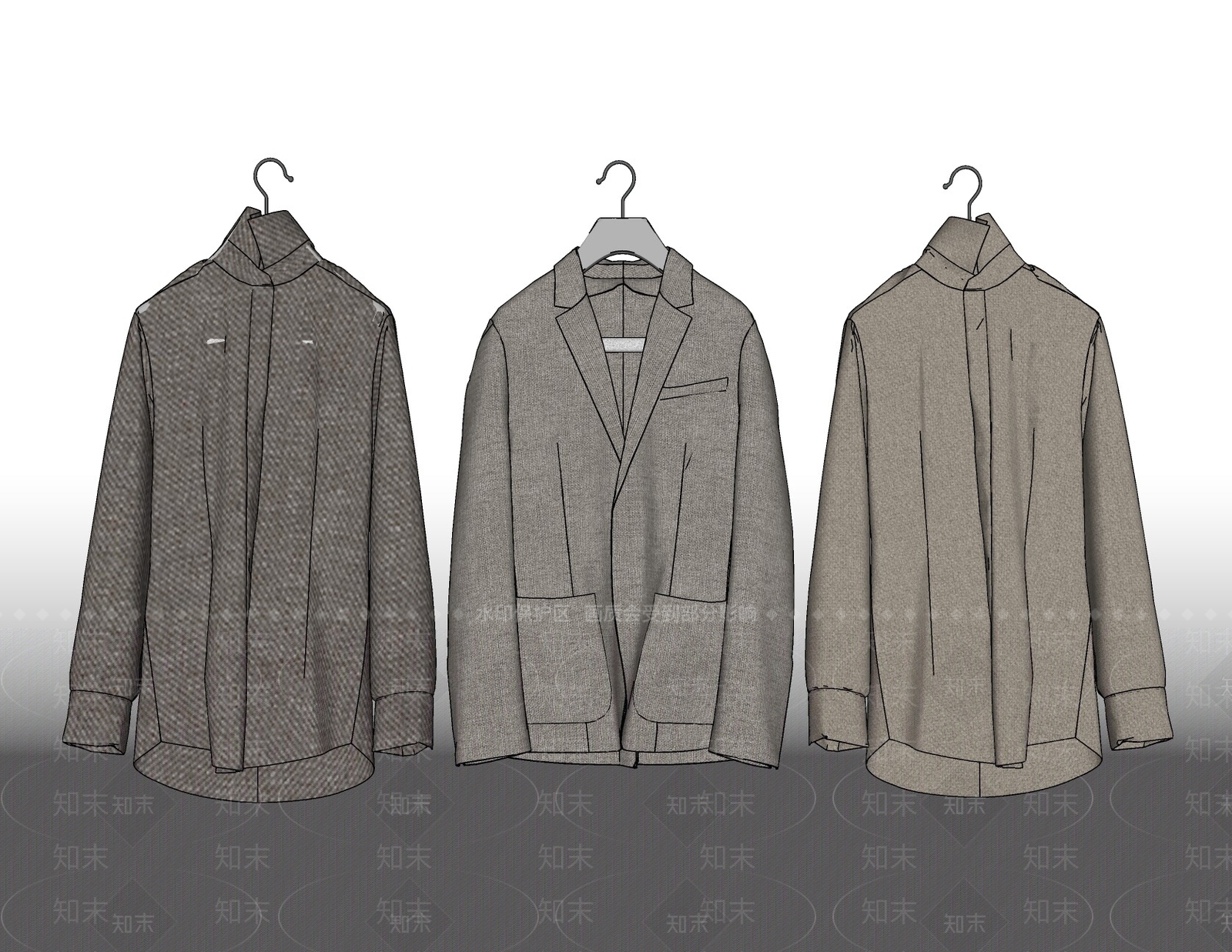 现代服装SU模型下载【ID:1108449023】