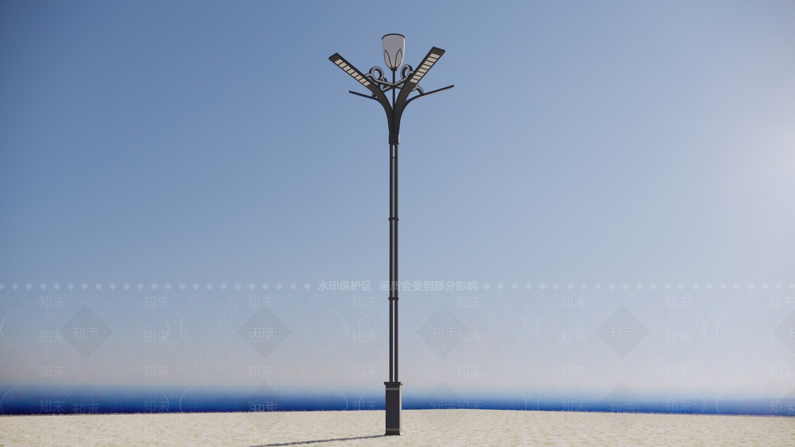现代路灯SU模型下载【ID:1108466326】