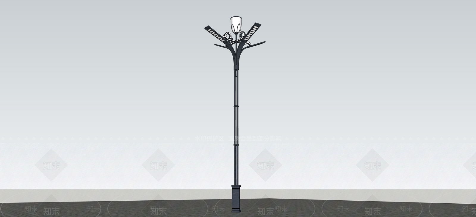 现代路灯SU模型下载【ID:1108466326】