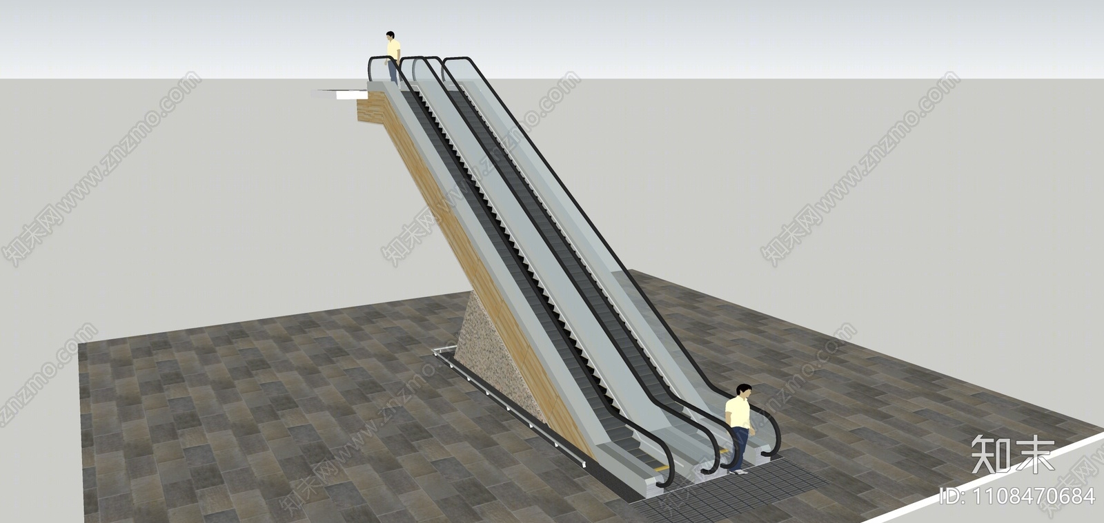 现代扶梯SU模型下载【ID:1108470684】