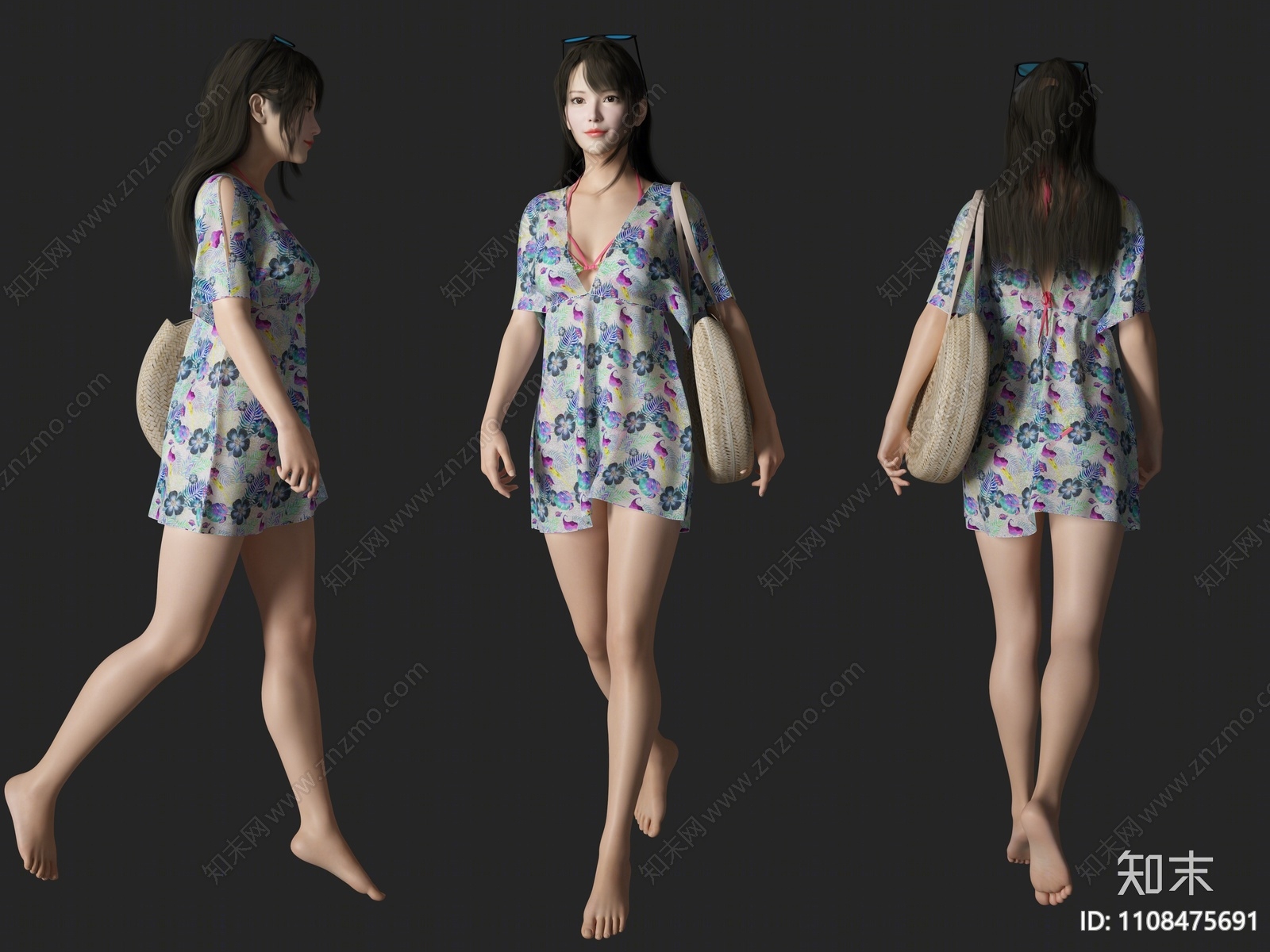 现代女人3D模型下载【ID:1108475691】