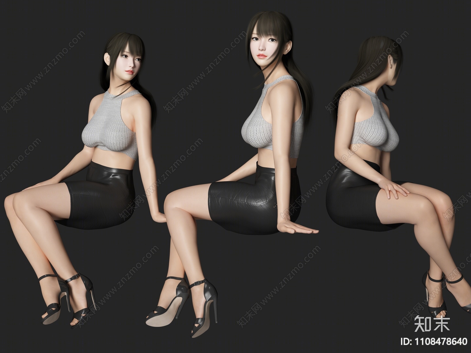 现代女人3D模型下载【ID:1108478640】