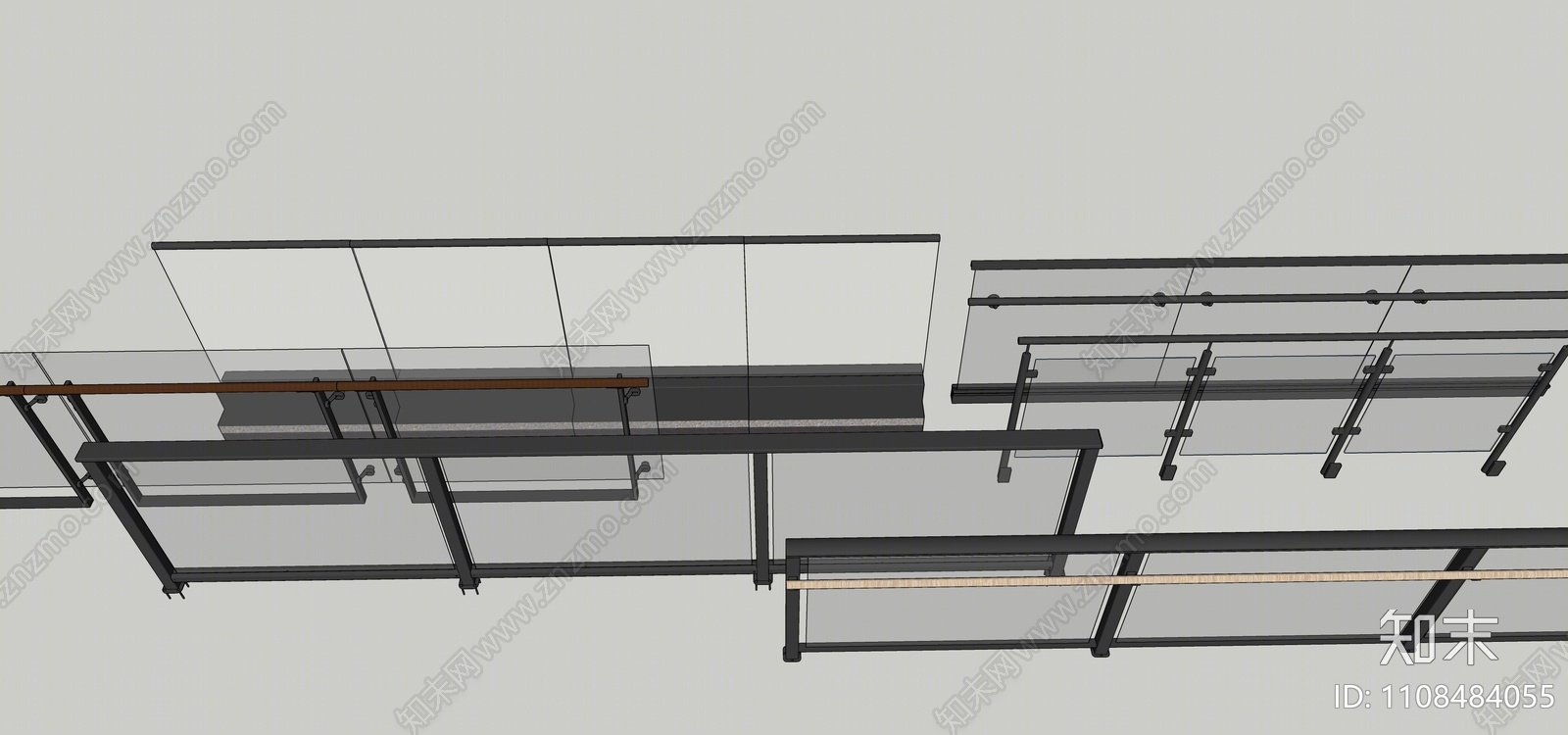现代护栏SU模型下载【ID:1108484055】