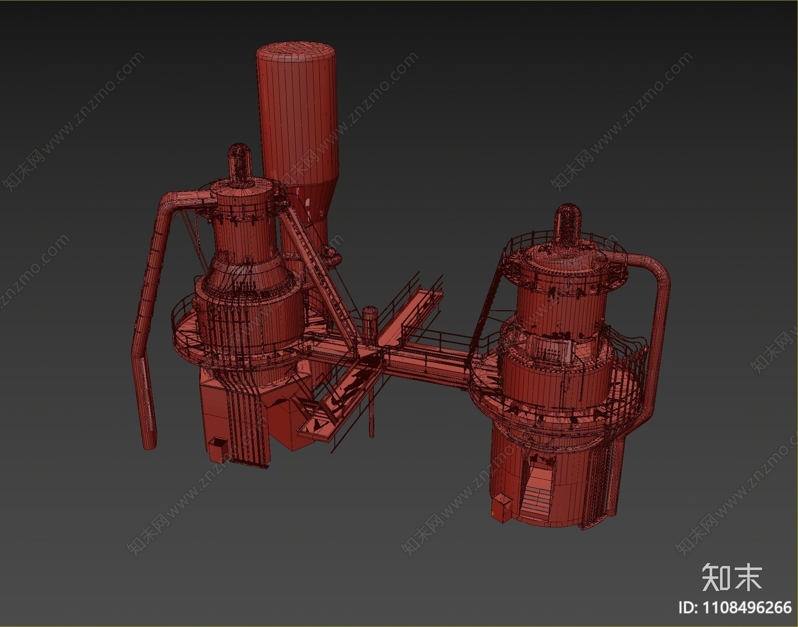 工业风蒸汽厂3D模型下载【ID:1108496266】