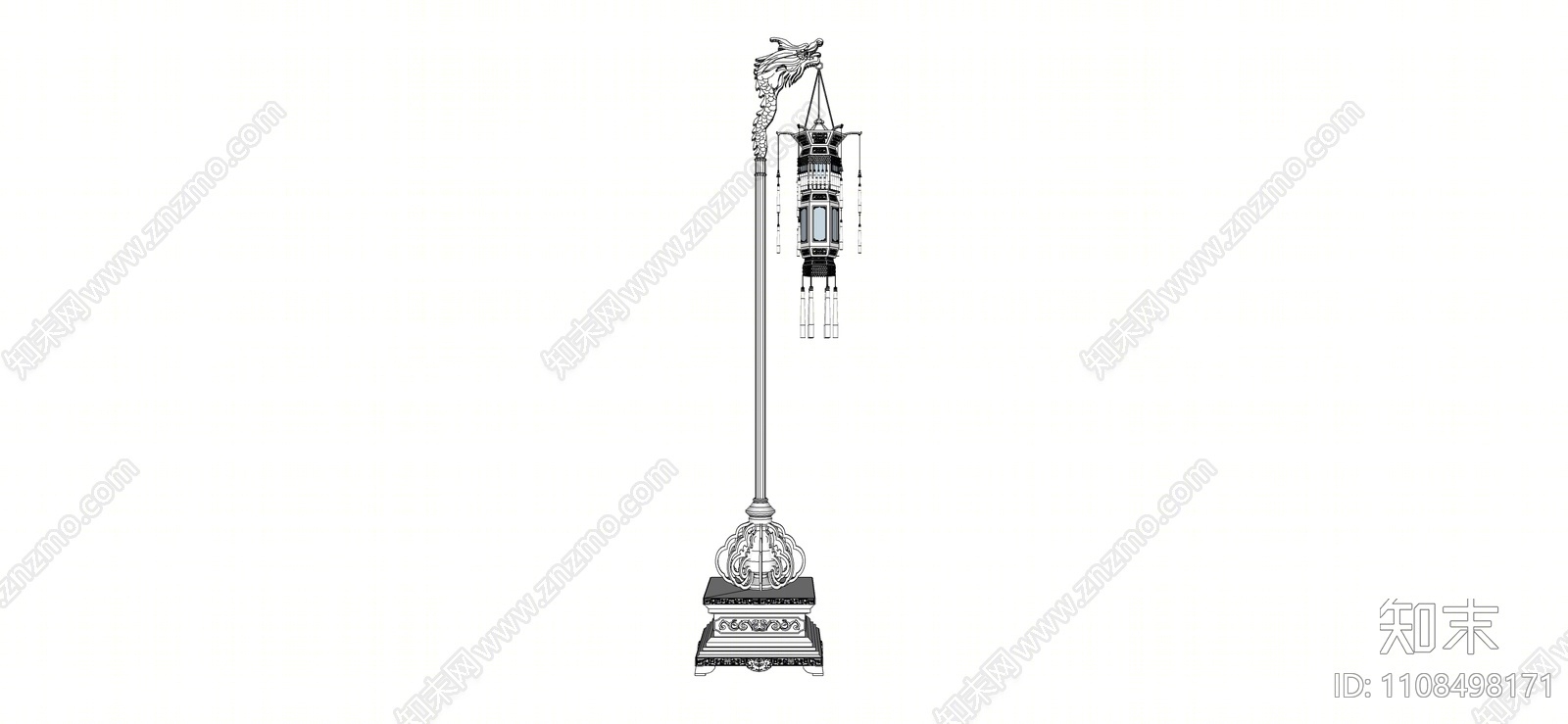 中式灯笼SU模型下载【ID:1108498171】