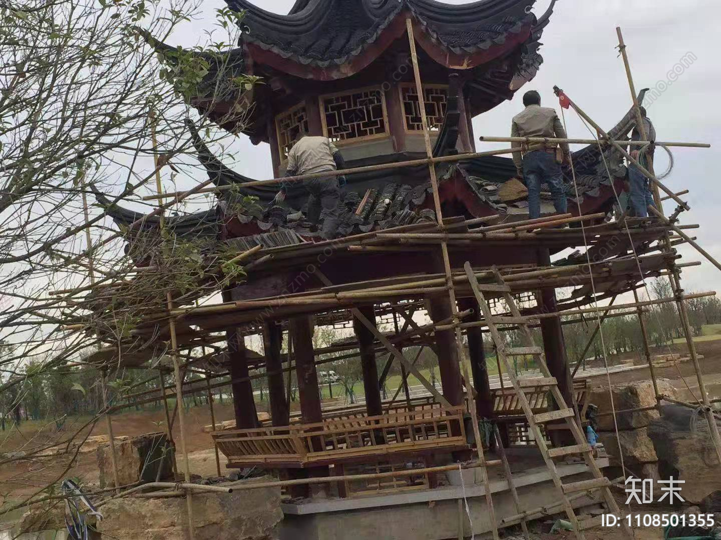 古建亭子cad施工图下载【ID:1108501355】