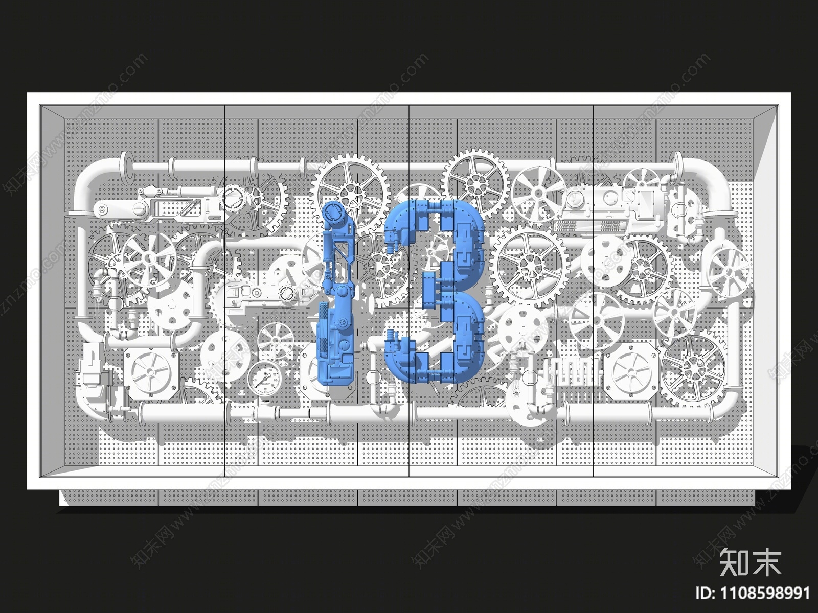 现代艺术装置橱窗SU模型下载【ID:1108598991】