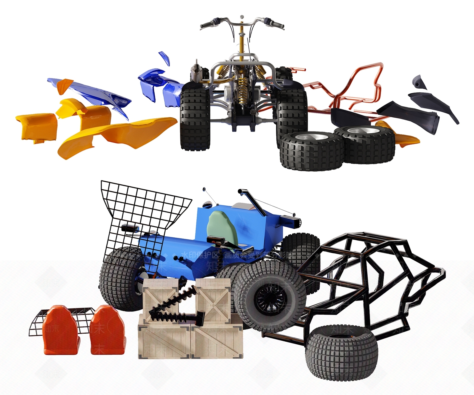 现代汽车配件3D模型下载【ID:1108509546】