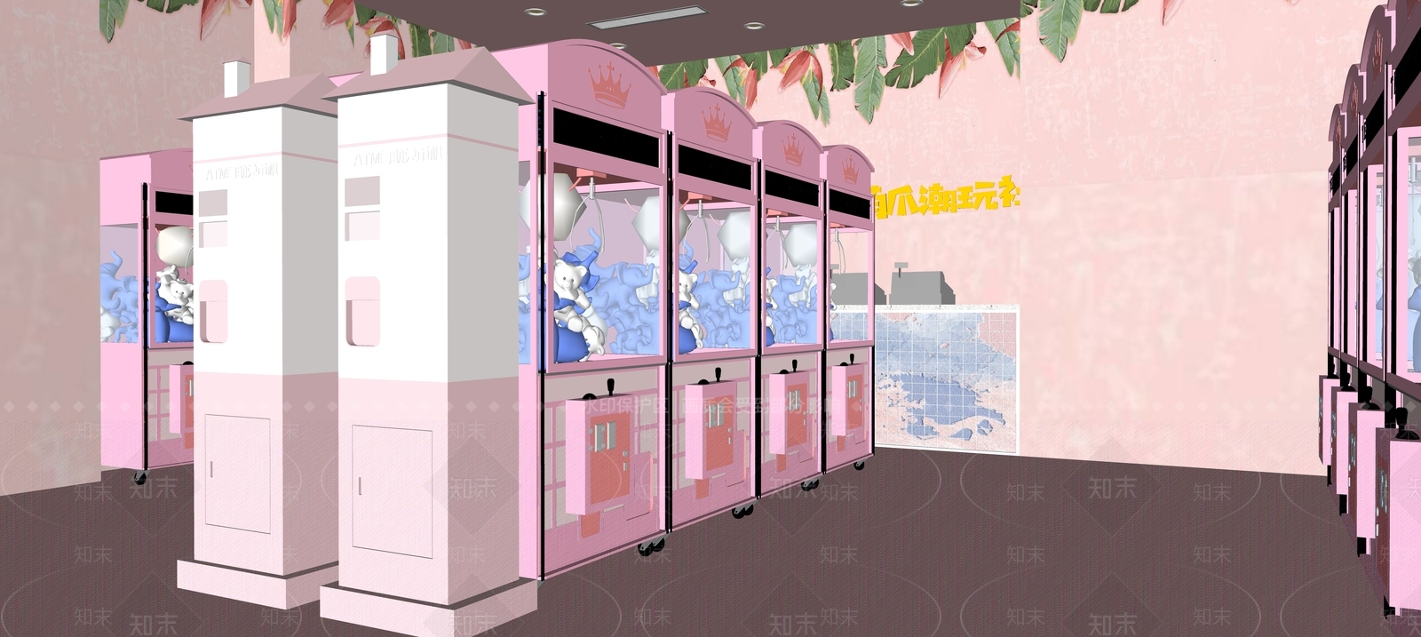 现代抓娃娃店SU模型下载【ID:1108510840】