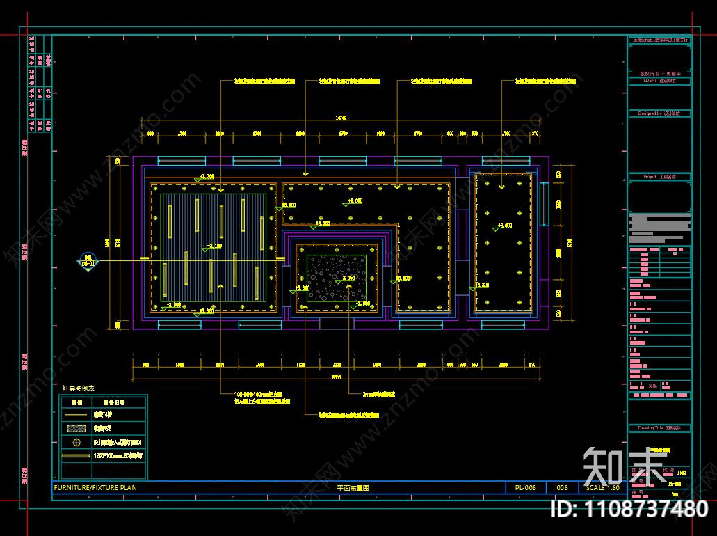 展厅cad施工图下载【ID:1108737480】