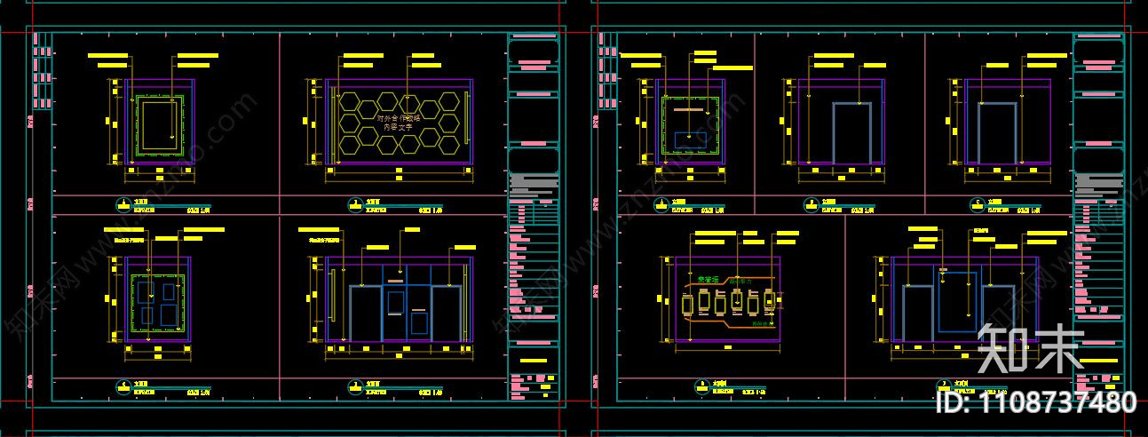 展厅cad施工图下载【ID:1108737480】