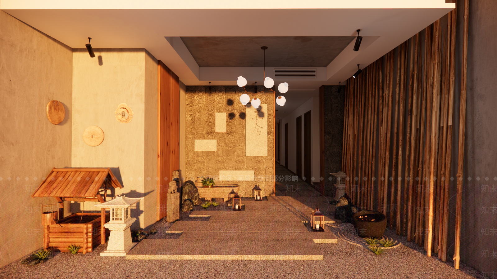 新中式茶楼SU模型下载【ID:1108514458】