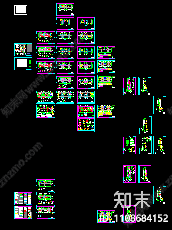 13层框剪结构商业办公楼施工图cad施工图下载【ID:1108684152】