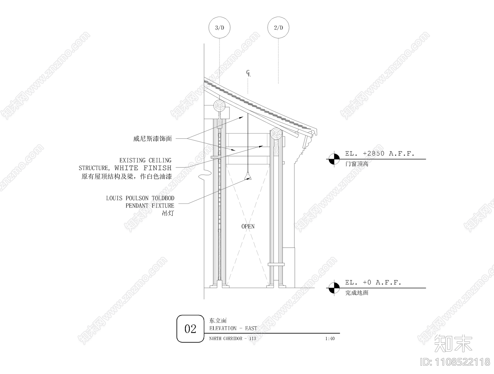 1000㎡餐厅室内建筑景观cad施工图下载【ID:1108522118】