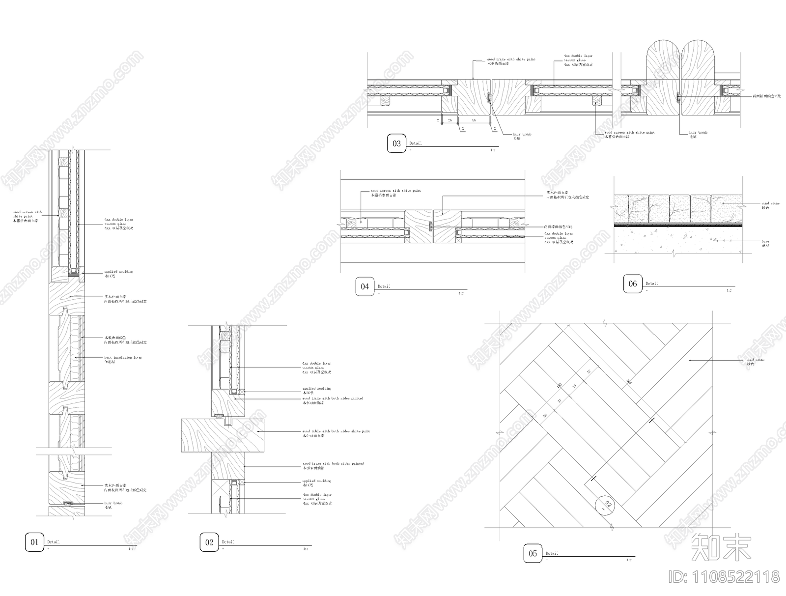 1000㎡餐厅室内建筑景观cad施工图下载【ID:1108522118】