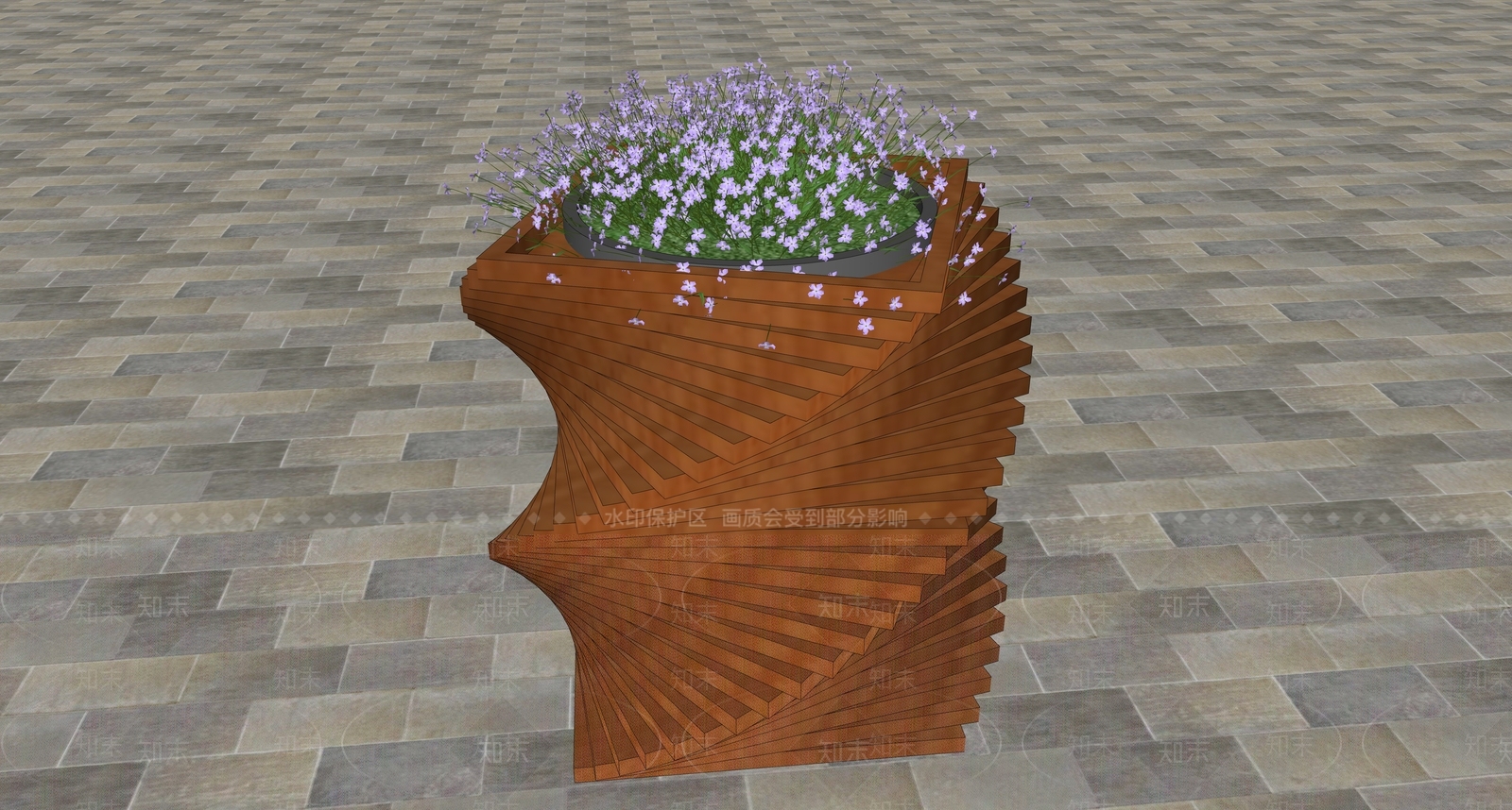 现代花箱SU模型下载【ID:1108533802】