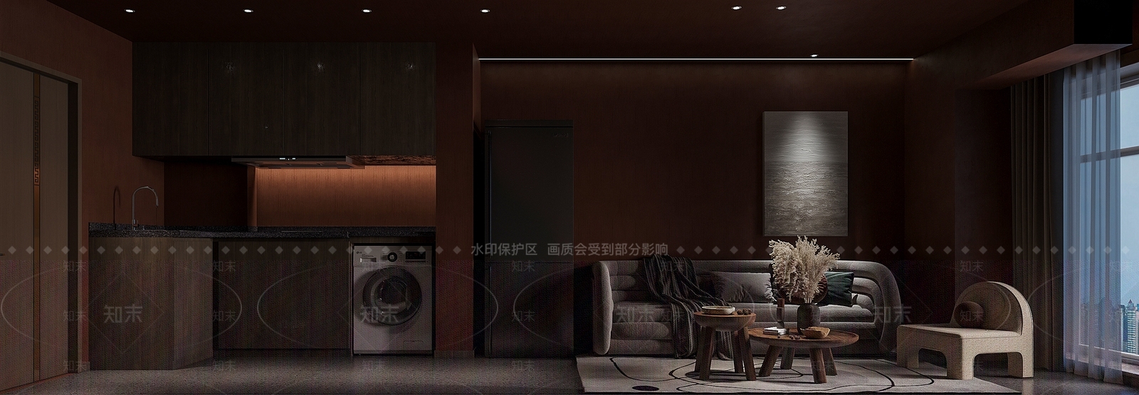 现代单身公寓3D模型下载【ID:1108658621】