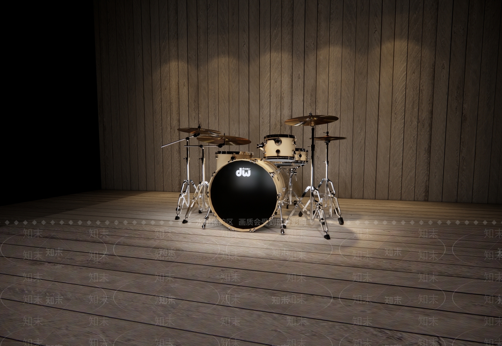 现代架子鼓SU模型下载【ID:1108545162】