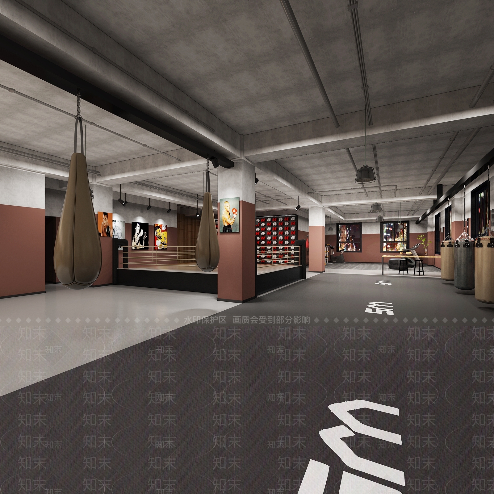 美式拳击馆3D模型下载【ID:1108549564】