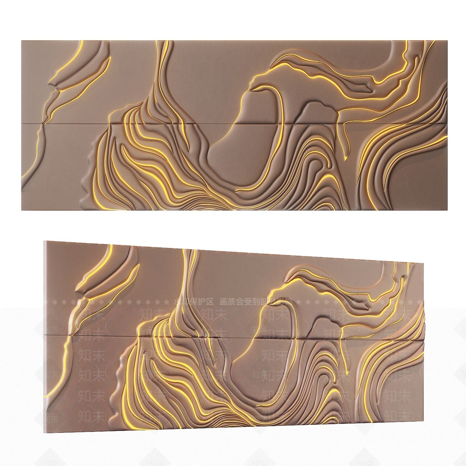 现代皮雕软包3D模型下载【ID:1108551718】