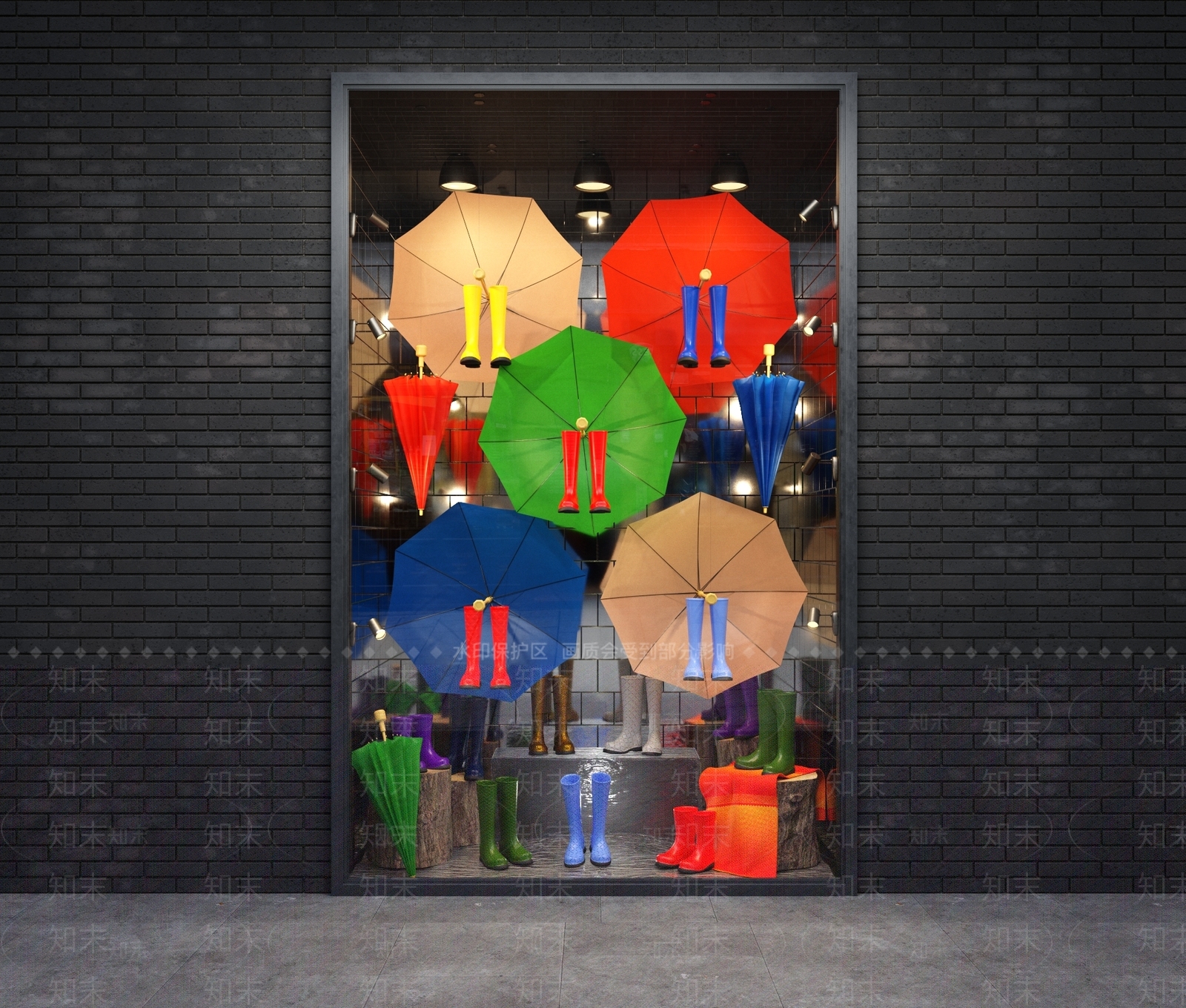 现代商店橱窗SU模型下载【ID:1108562521】