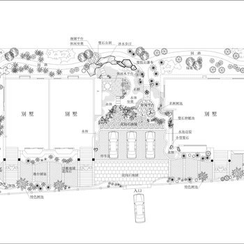 50套别墅庭院设计CAD平面图方案cad施工图下载【ID:169011125】