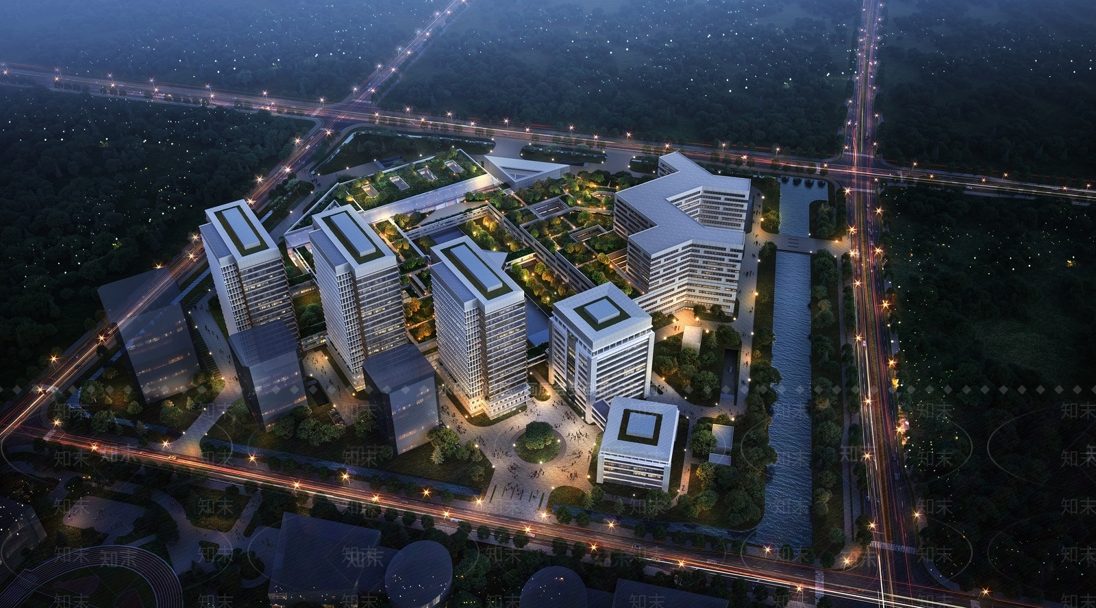 现代医疗建筑SU模型下载【ID:1108572972】