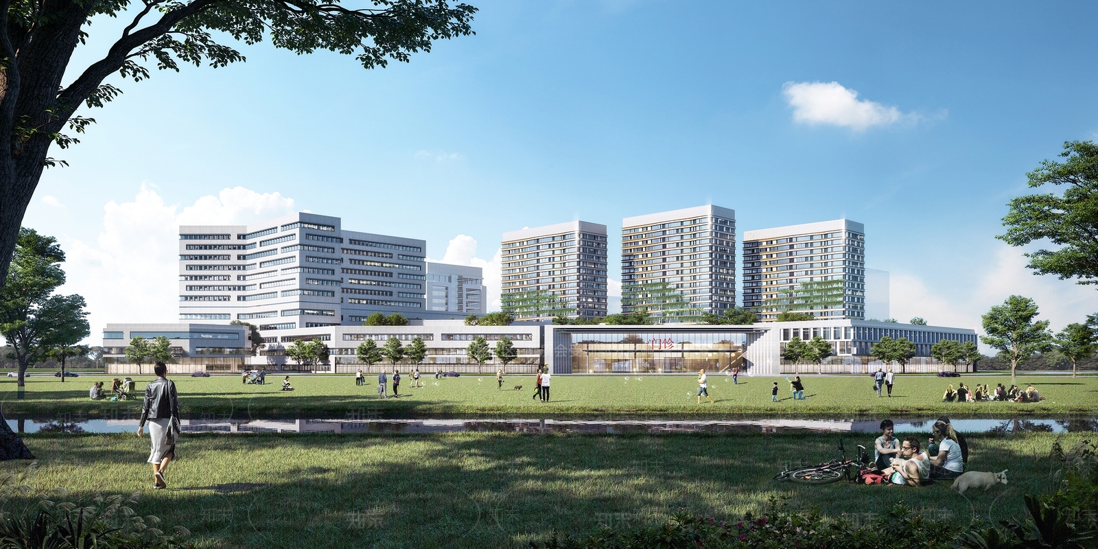 现代医疗建筑SU模型下载【ID:1108572972】