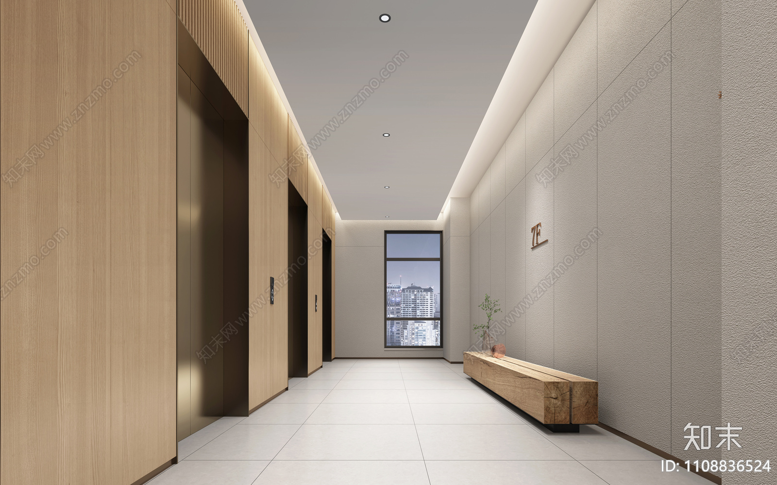 公寓大堂cad施工图下载【ID:1108836524】
