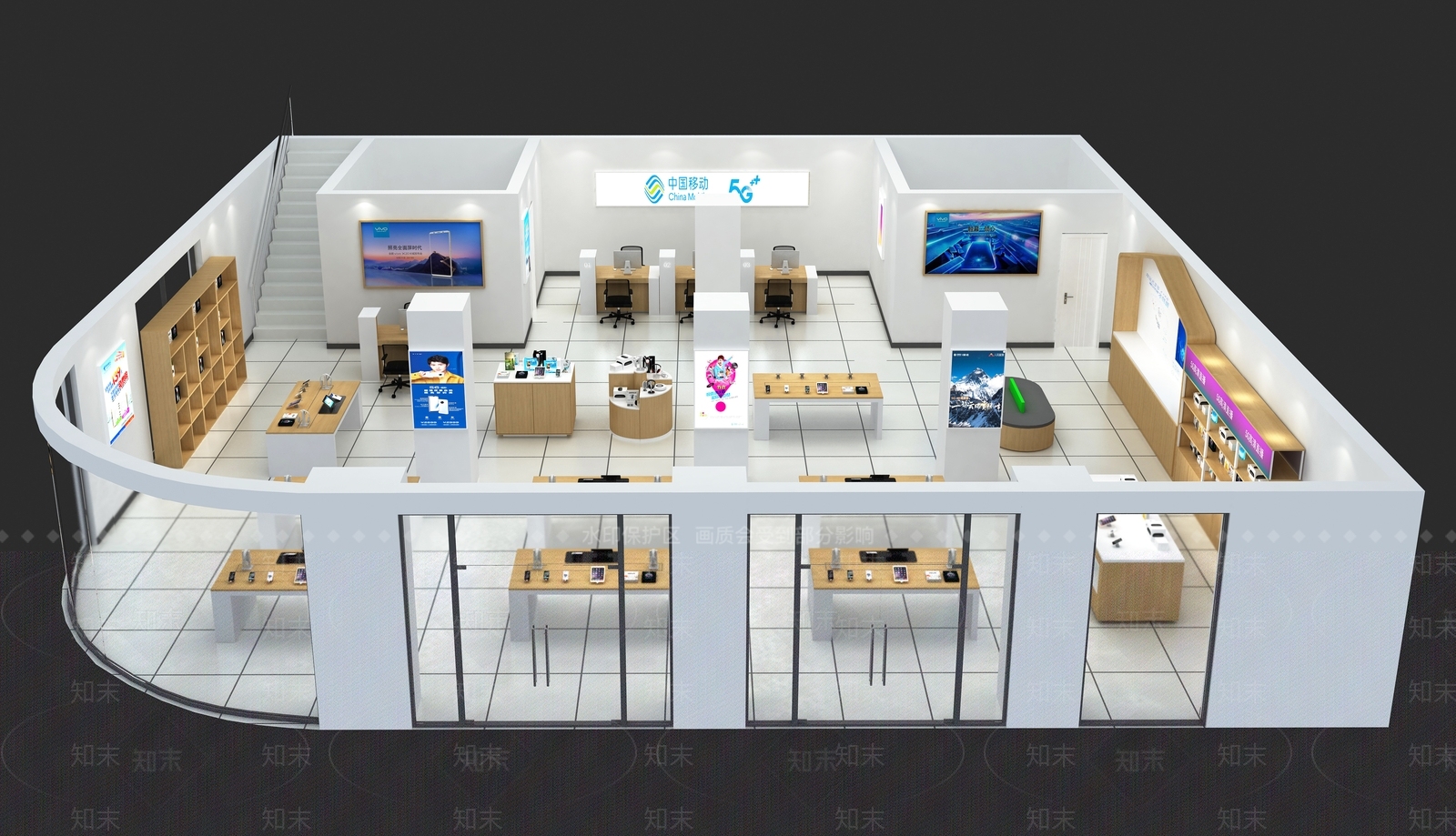 现代手机店铺3D模型下载【ID:1108594866】