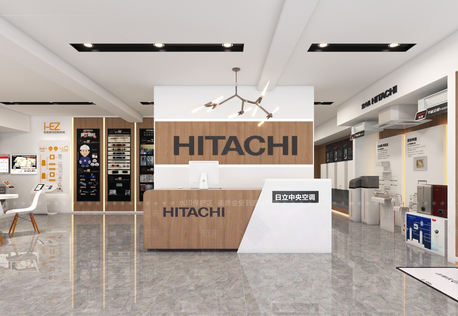 现代空调专卖店3D模型下载【ID:1108595728】