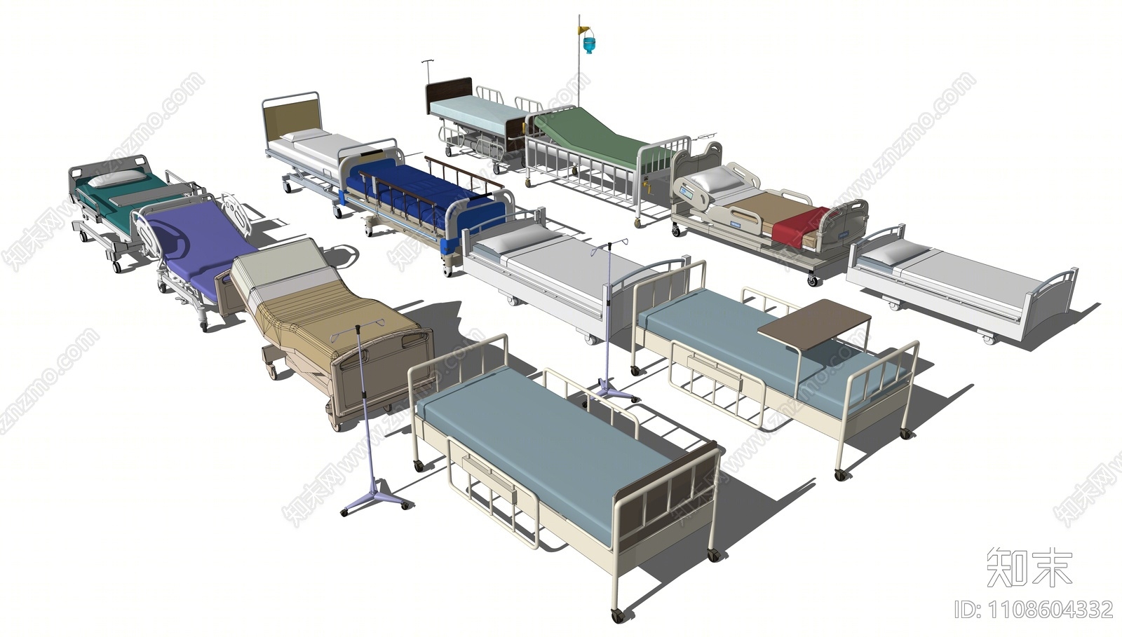 现代病床SU模型下载【ID:1108604332】