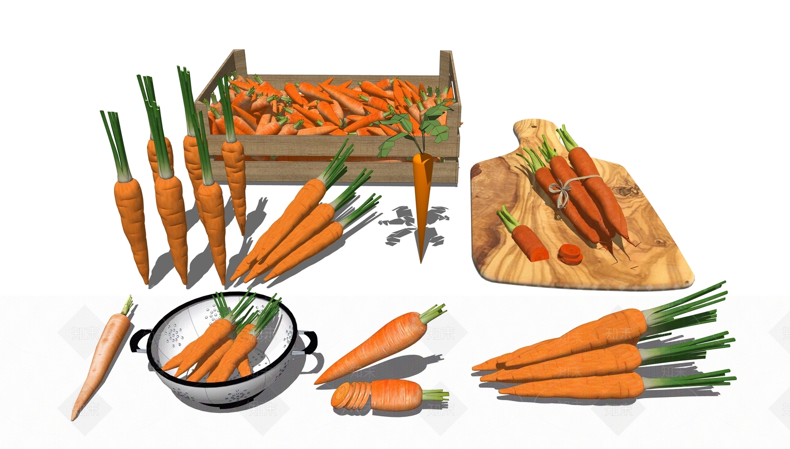 现代胡萝卜SU模型下载【ID:1108604705】