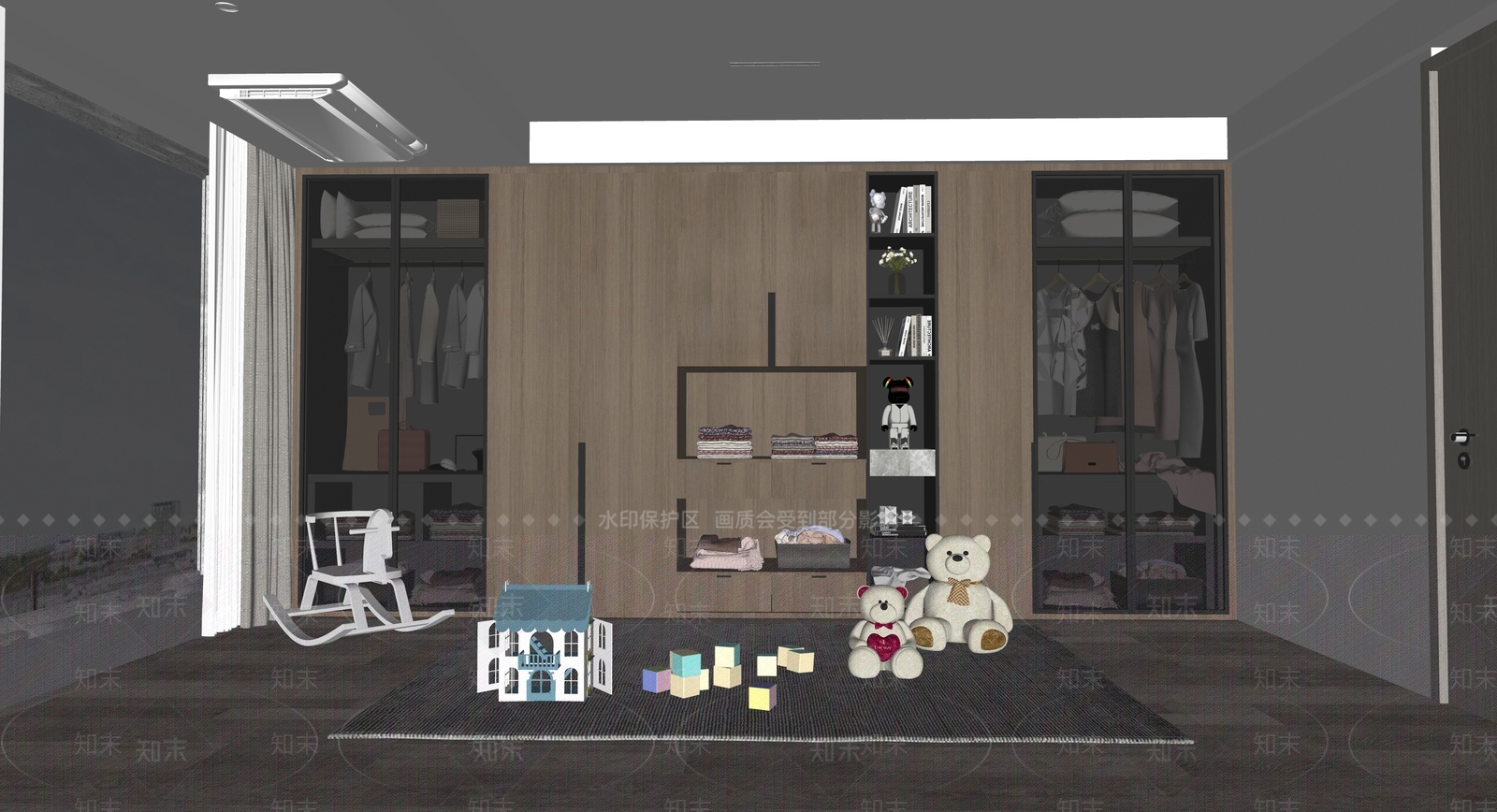 现代儿童玩具房SU模型下载【ID:1108612864】