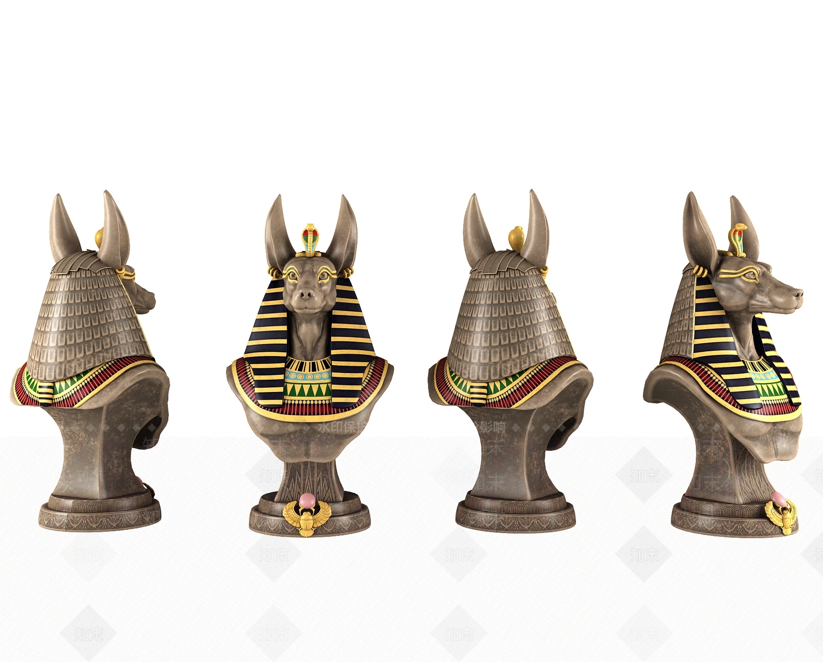 民族雕塑摆件3D模型下载【ID:1108725890】