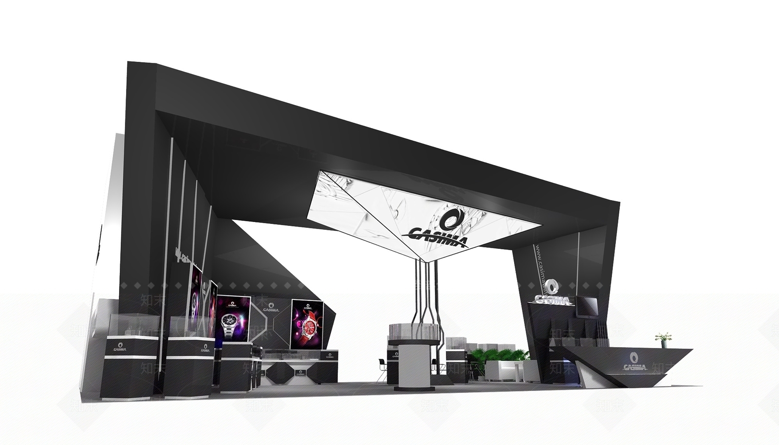 现代手表展厅3D模型下载【ID:1108665767】