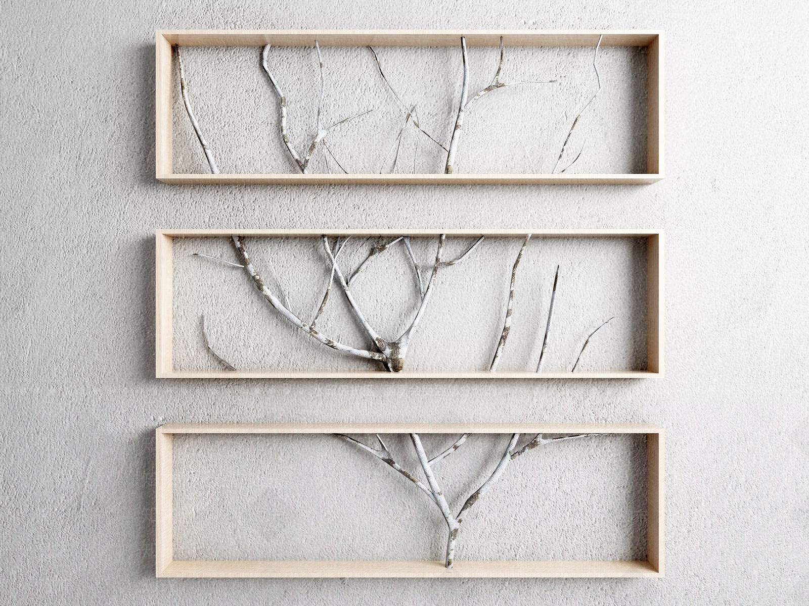 新中式树枝墙饰3D模型下载【ID:1108725955】