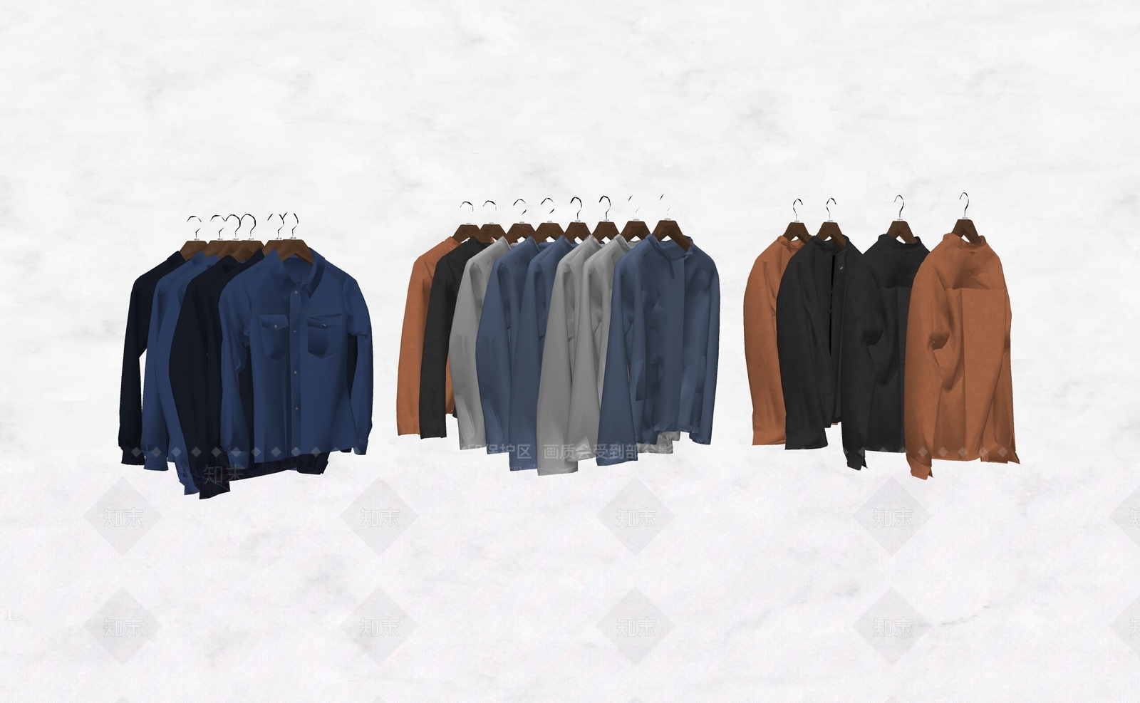 现代服装SU模型下载【ID:1108610496】