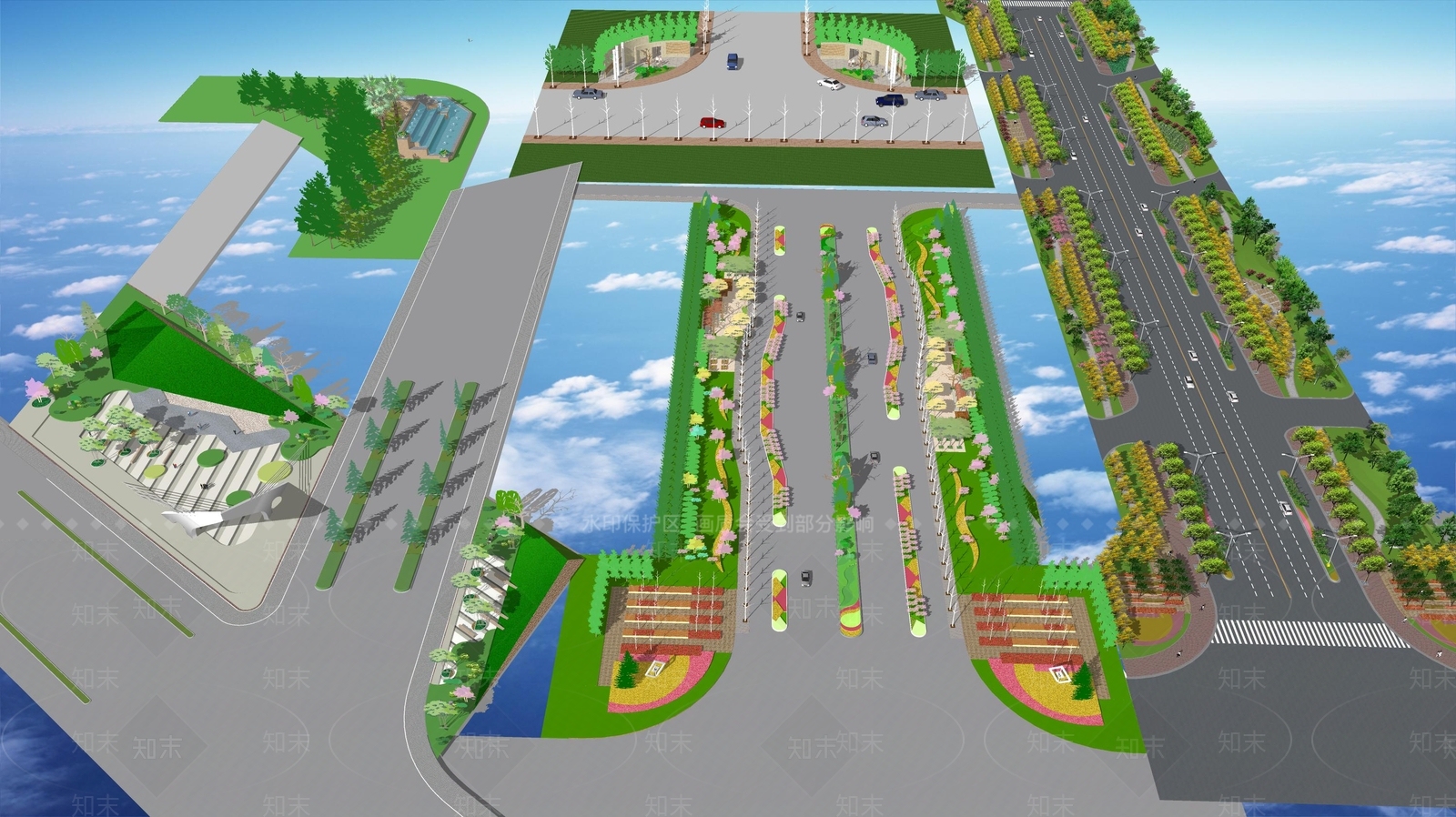 现代道路SU模型下载【ID:1108622027】
