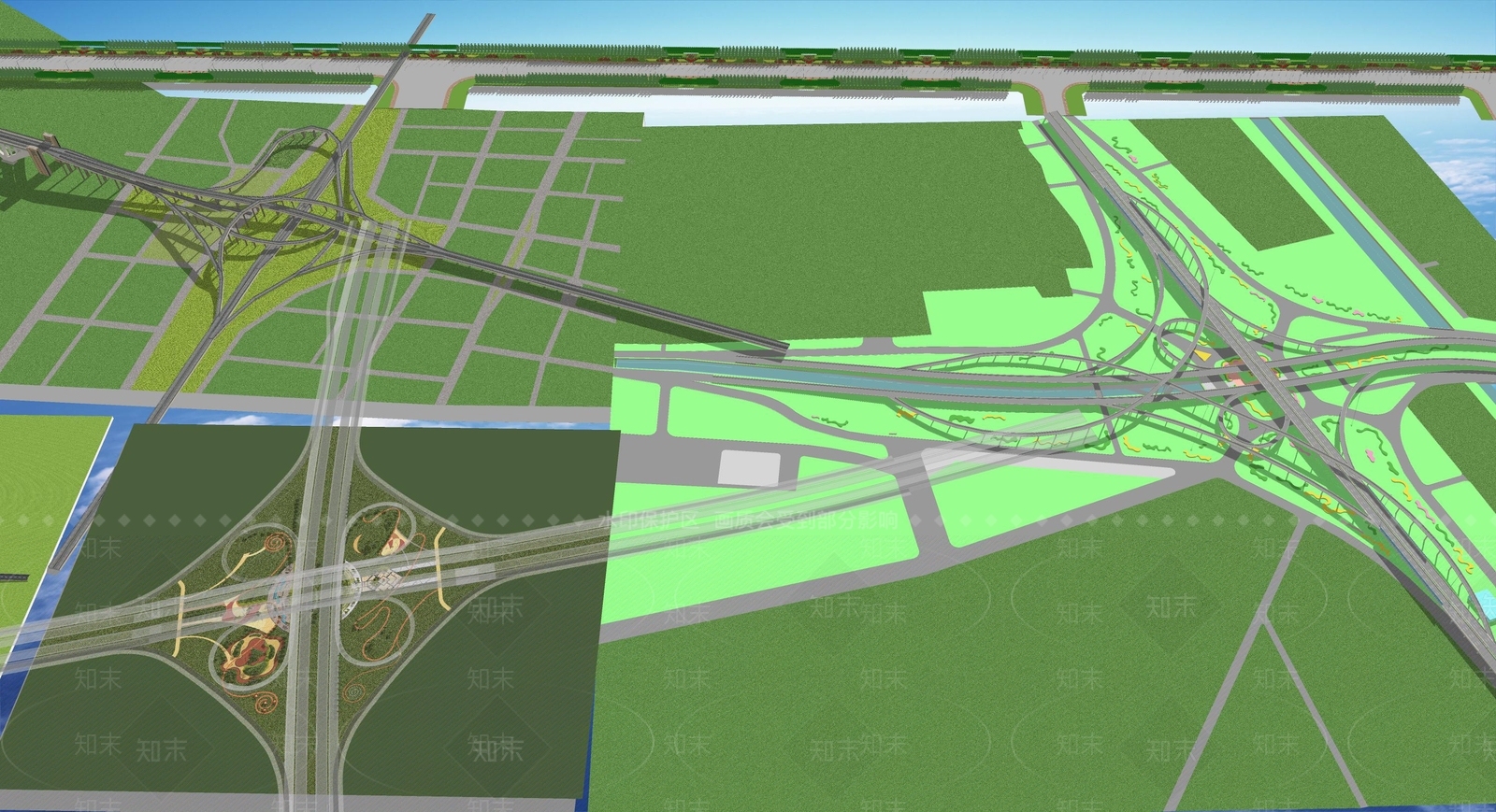现代道路SU模型下载【ID:1108623044】