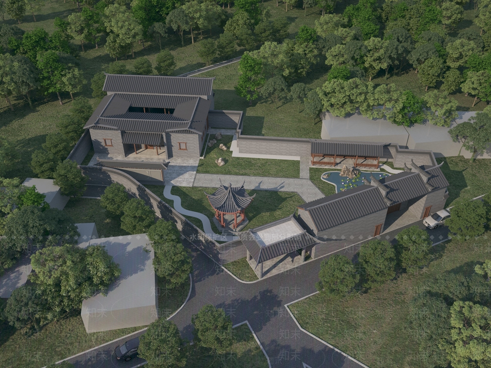 中式古建3D模型下载【ID:1108623592】