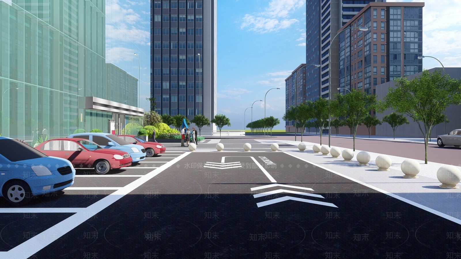 现代商业建筑SU模型下载【ID:1108623503】