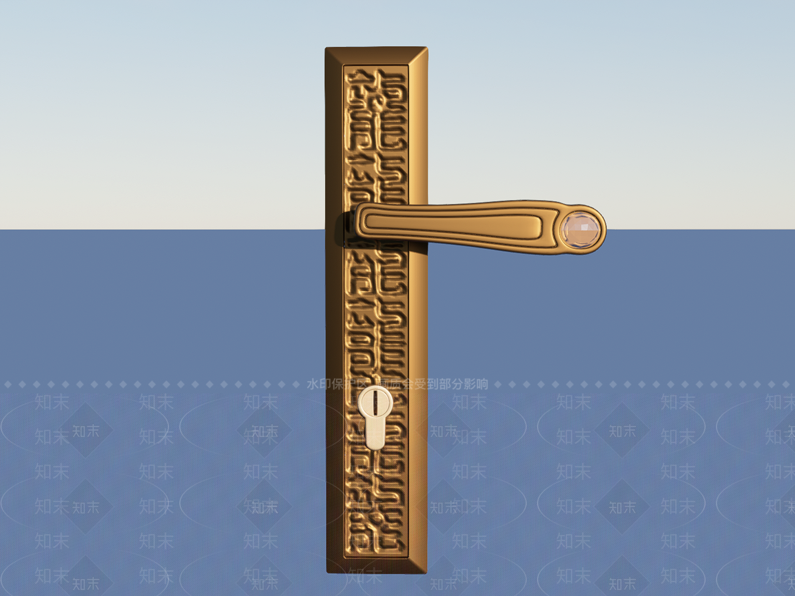 欧式门把手SU模型下载【ID:1108624966】