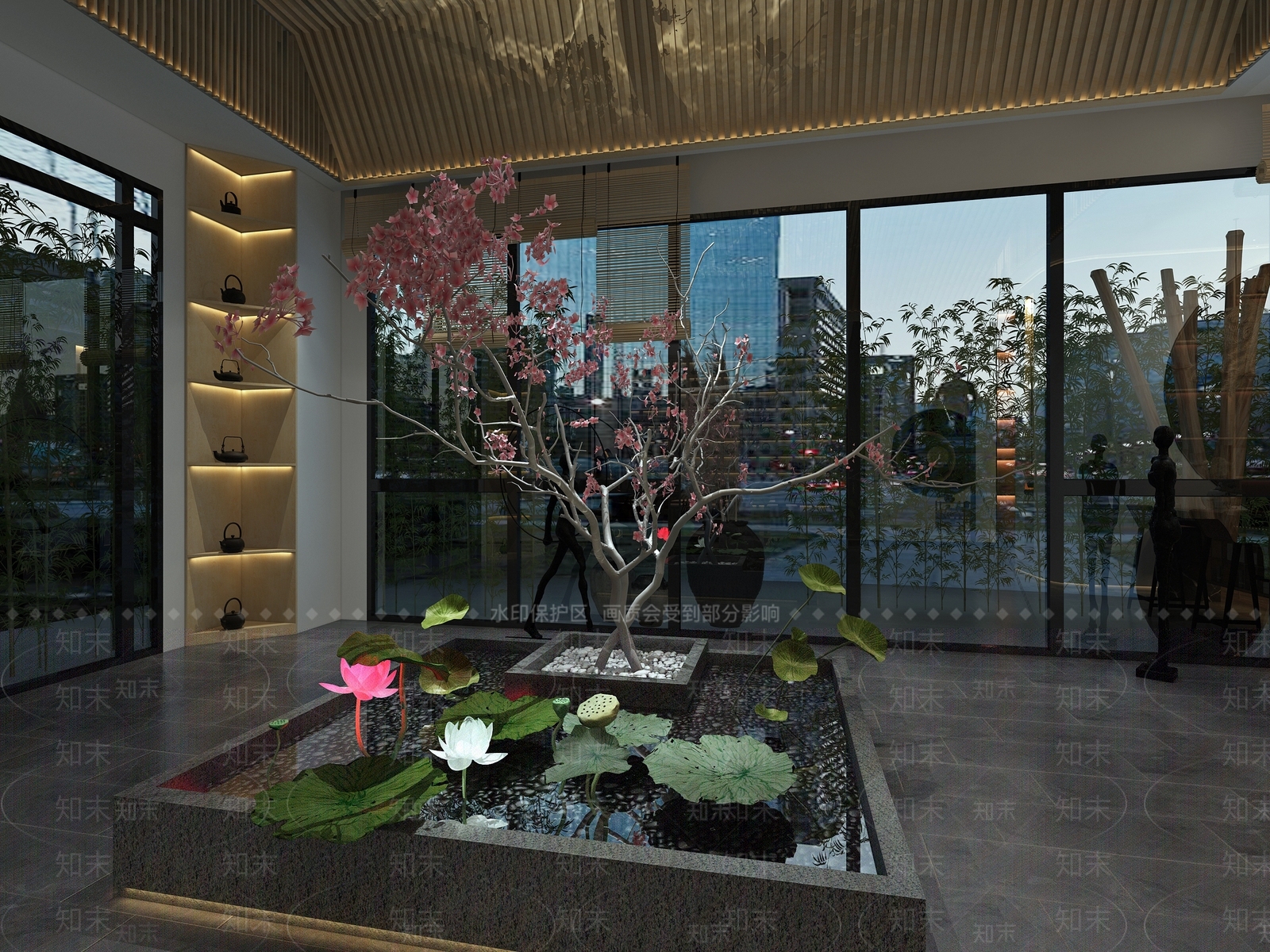 新中式茶馆3D模型下载【ID:1108625731】