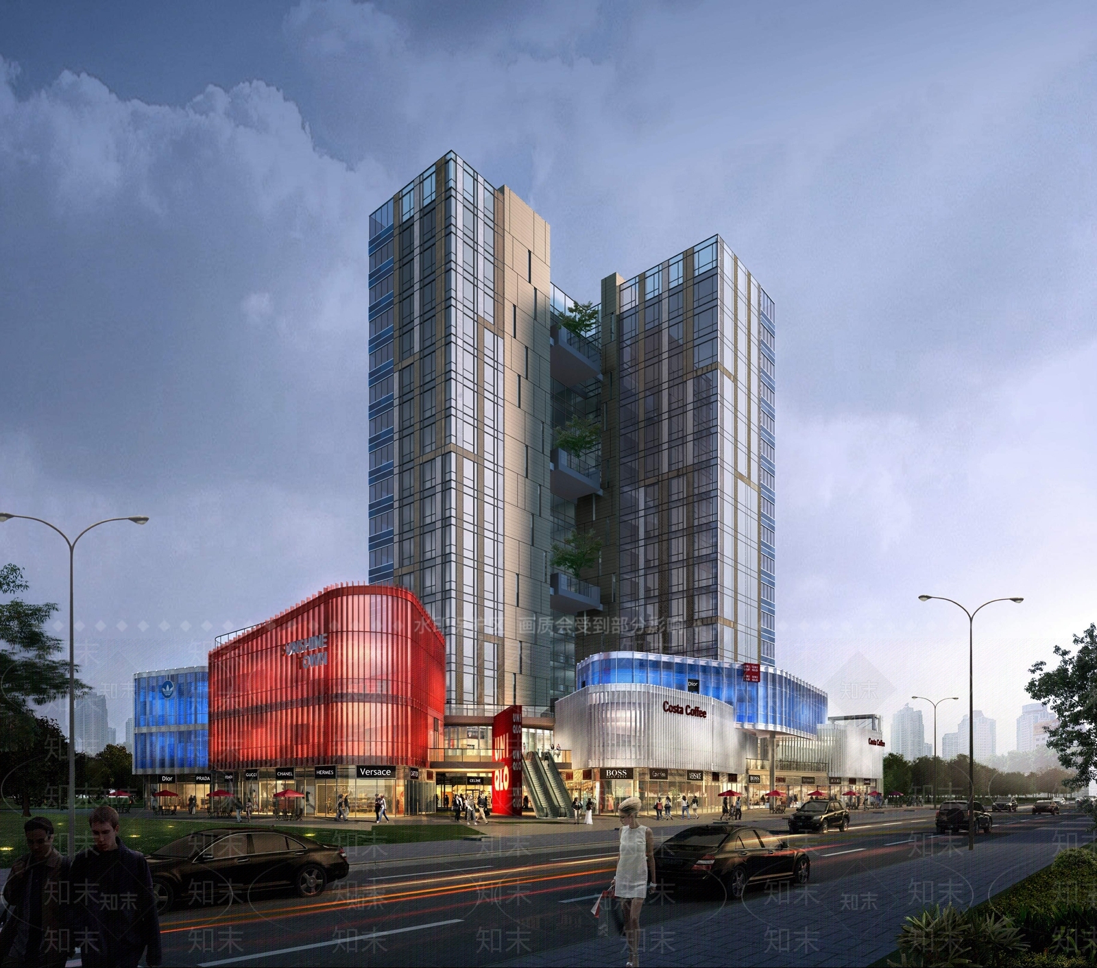 现代商场外观SU模型下载【ID:1108633211】